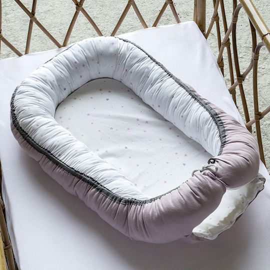 Nima Baby Nestkissen Pink 48x80cm