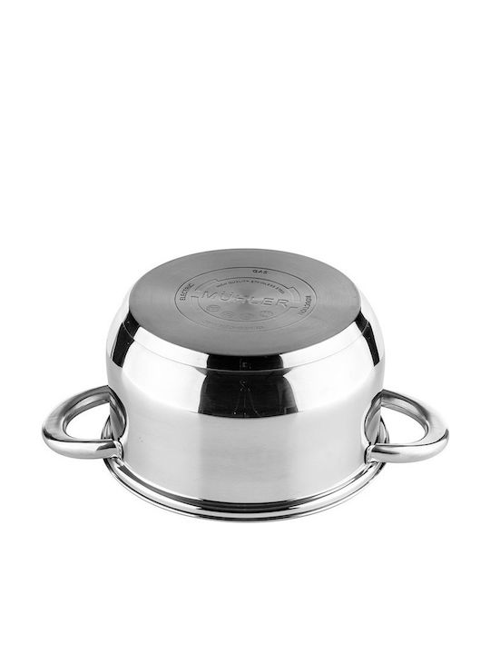 Muhler Βαθιά Ανοξείδωτη Κατσαρόλα 2.2lt / 18cm
