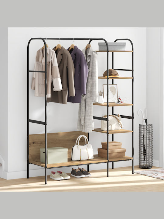 vidaXL Kleiderständer Braun 120x44x160cm
