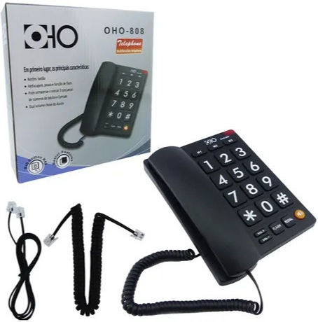 Corded Phone Office for Elderly Black