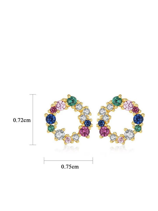 By Queen Cercei Argint Carfota Cerc Rotund Placat Cu Aur Zircon