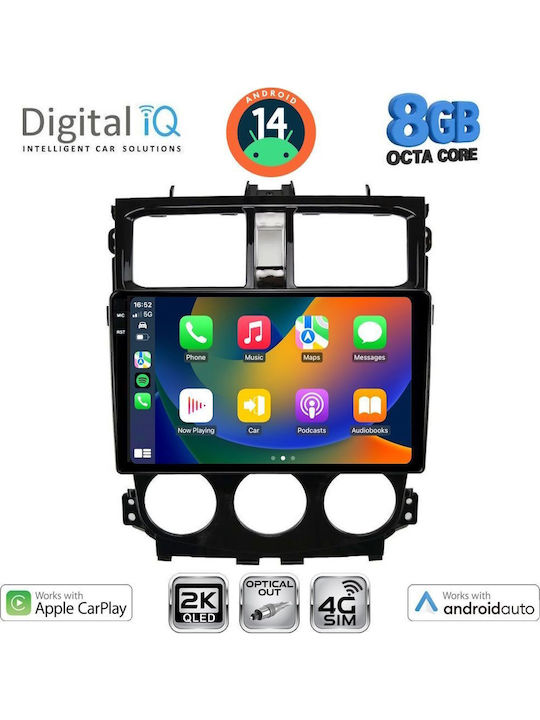 Digital IQ Car Audio System for Mitsubishi Colt 2013-2023 (Bluetooth/USB/WiFi/GPS/Apple-Carplay/Android-Auto) with Touch Screen 9"
