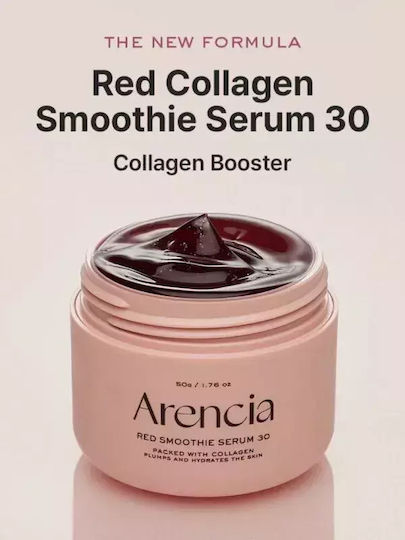 Arencia Red Smoothie Serum 30 Anti-Aging Serum Gesicht mit Kollagen für Straffung 50ml