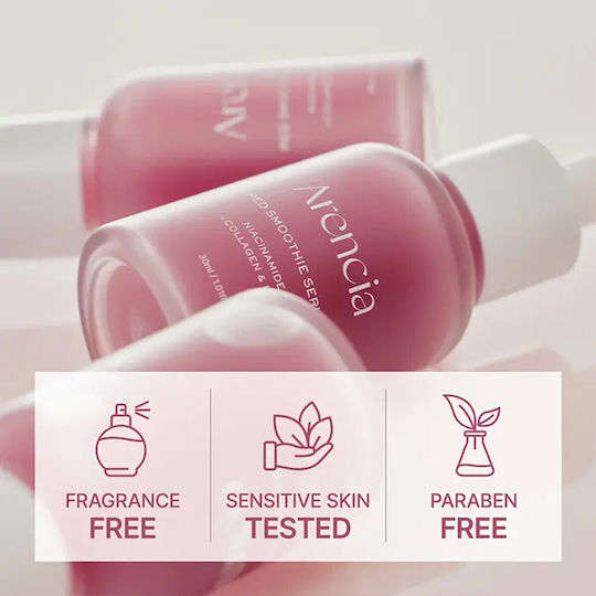 Arencia Fresh Red Smoothie Serum 8 Anti-Aging Serum Gesicht mit Niacinamid für Straffung 30ml