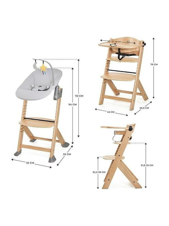 Kinderkraft Enock & Bouncer Calmee Baby Hochstuhl 2 in 1 Braune