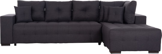 Trendston Corner Couch Bed with Right Corner & Storage Space Gray 298x177x95cm