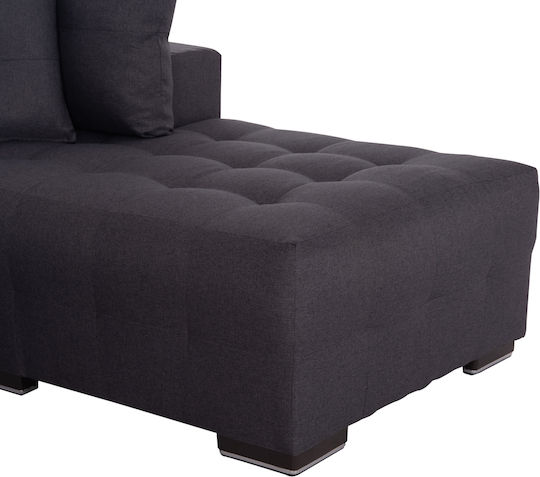Trendston Corner Couch Bed with Right Corner & Storage Space Gray 298x177x95cm
