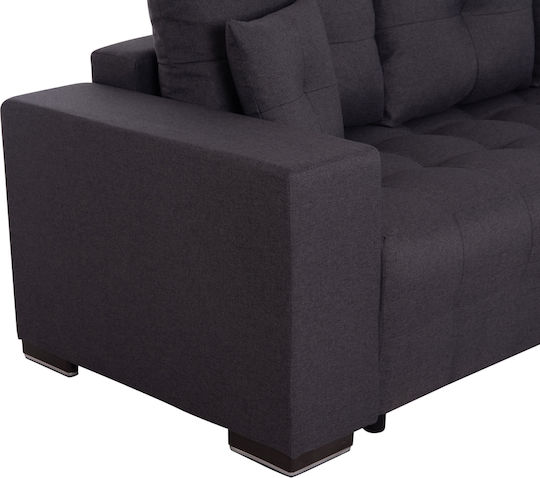 Trendston Corner Couch Bed with Right Corner & Storage Space Gray 298x177x95cm