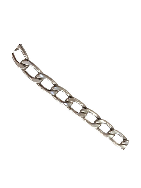Kalliopi Silver Ανδρική Αλυσίδα Λαιμού από Ατσάλι Μήκους 50cm