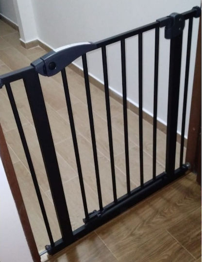 Guimo Ușă de siguranță din Metal în Culoare Negru 75x5.5cm 2buc