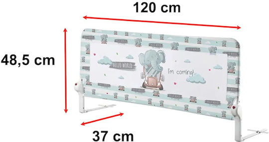 Guimo Pliabil Bară de protecție pentru pat în Culoare Albastru 120x48cm 1buc