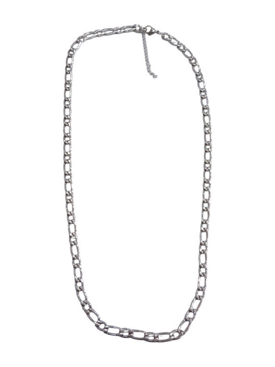 Kalliopi Silver Ανδρική Αλυσίδα Λαιμού από Ατσάλι Μήκους 65cm