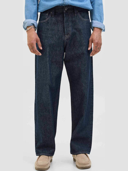 Ανδρικό Παντελόνι Τζιν με Loose Baggy Εφαρμογή Unwashed Denim