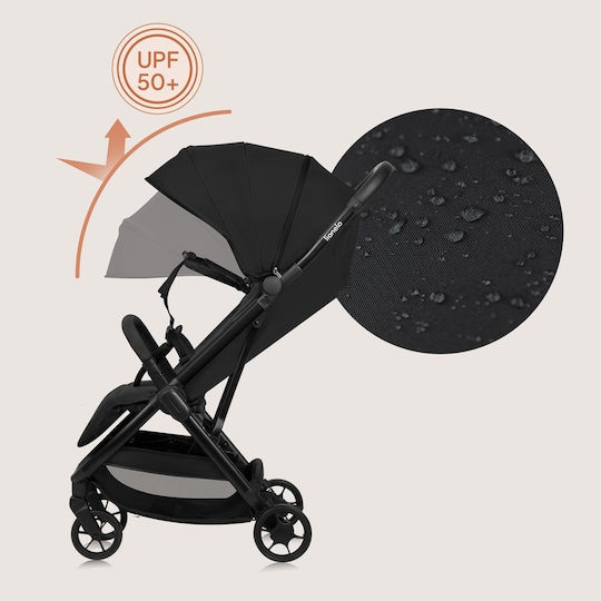 Lionelo Julie Air Baby Stroller Suitable from 6+ Months Black Onyx