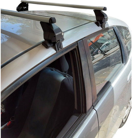 Menabo Kit Car Roof Bars with Roof Rack Legs Menabo Aluminum Omega Medium Honda Jazz 2007-2023 2 Pieces