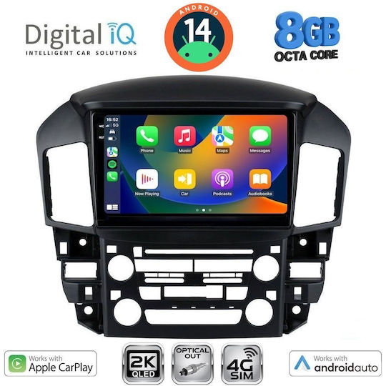 Digital IQ Car Audio System for Lexus RX300 1998-2003 (Bluetooth/USB/WiFi/GPS/Apple-Carplay/Android-Auto) with Touch Screen 9"