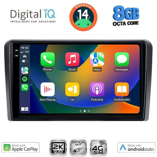 Digital IQ Ηχοσύστημα Αυτοκινήτου για Ford Tourneo / Courier 2014 (Bluetooth/USB/WiFi/GPS/Apple-Carplay/Android-Auto) με Οθόνη Αφής 9"