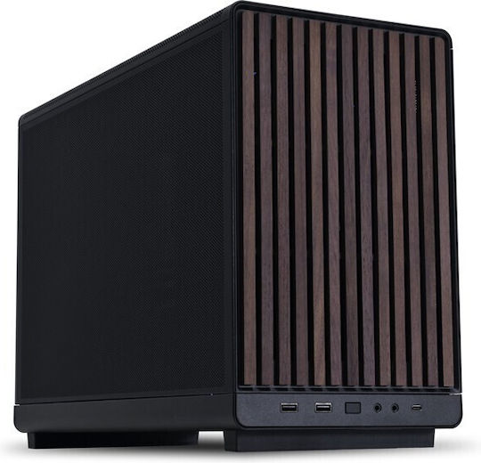 Lian Li DAN A3 Gaming Micro Tower Κουτί Υπολογιστή με Πλαϊνό Παράθυρο Wood