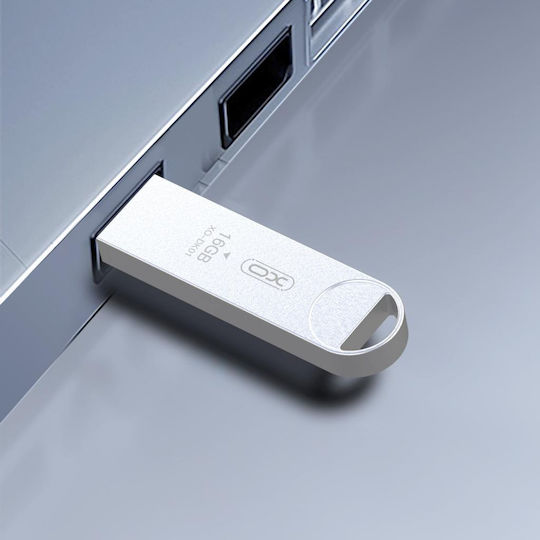 XO Dk01 16GB USB 2.0 Stick Ασημί