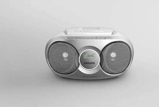 Philips AZ215 Φορητό Ηχοσύστημα με CD / Ραδιόφωνο Ασημί
