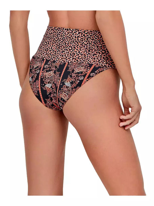 Bikini Inferioare Slip Talie Înaltă Multicolore