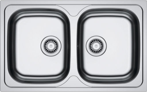 Franke Spark 620 Ένθετος Inox Σατινέ Μ78xΠ43.5cm Ασημί