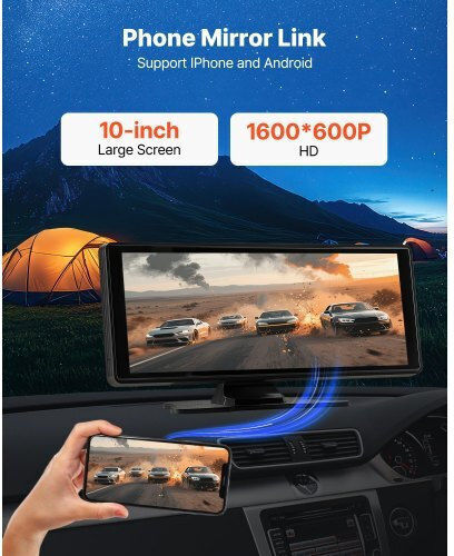 Stereofon Auto Vevor Radio Carplay Ecran Tactil 10 Apple Android Auto Bluetooth