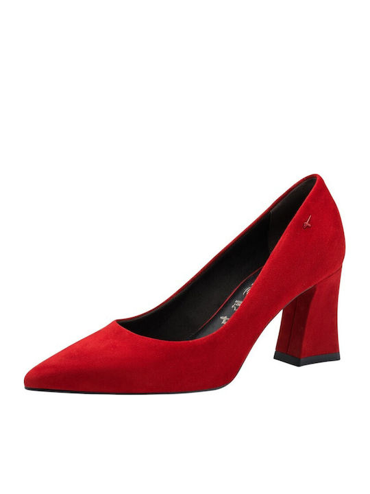 Leder Pumps Rot