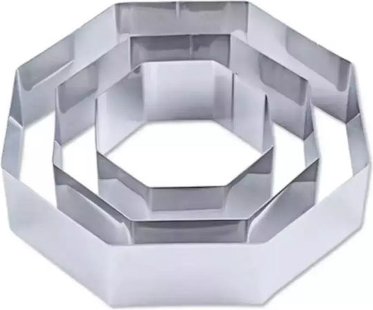 Set 3 Forme Hexagonale Pentru Tort Abyz 19.5 15 10 Cm Înălțime 4.5 Cm Pentru Copt Decorat Crearea Deserturilor Unice