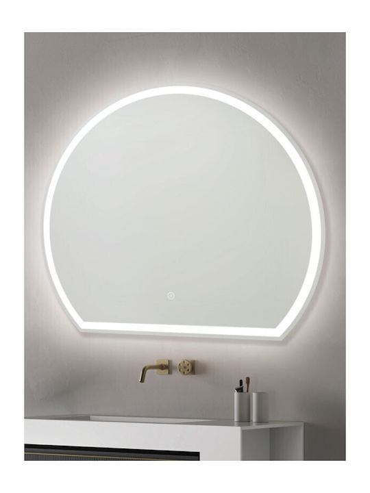 Κολοσσός Οβάλ Καθρέπτης Μπάνιου Led 80x68.3cm