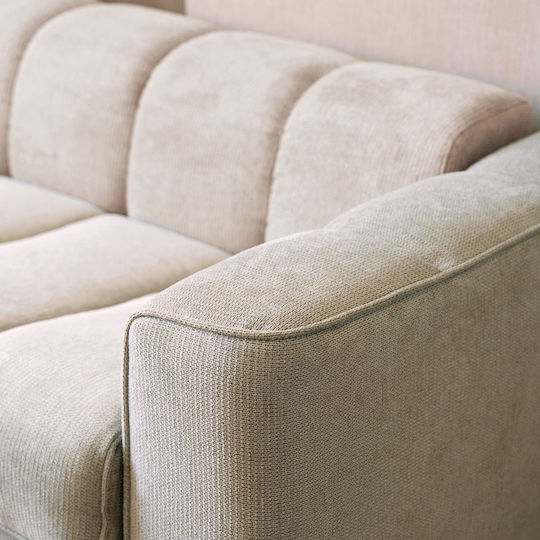 Norris Three-Seater Couch Bed Beige 209x99x70cm