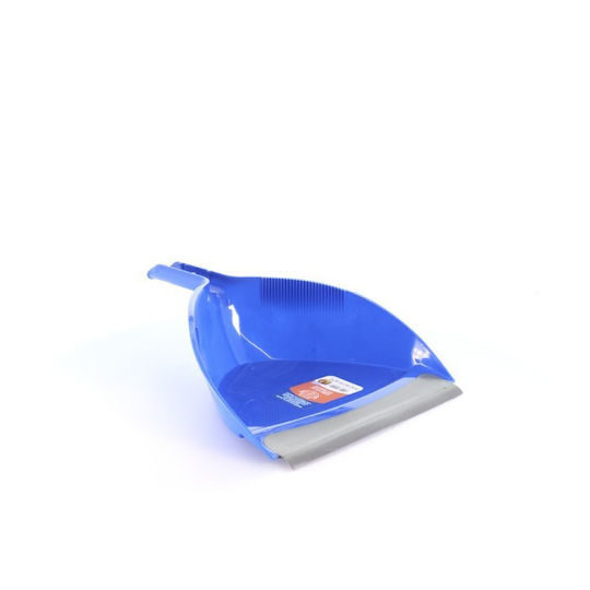 Cyclops Plastic Dustpan with Rubber Band Blue