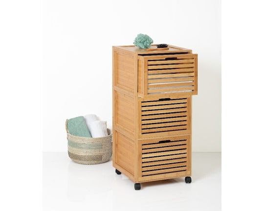Smart Ντουλάπι Μπάνιου 41.5x41x92.7cm Καφέ