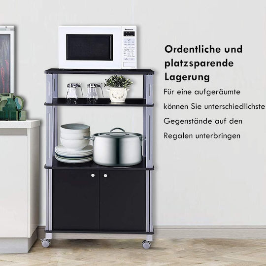 Costway Τρόλεϊ Μεταλλικό 3 Θέσεων Μαύρο HW60180BK Costway Τρόλεϊ Μεταλλικό 3 Θέσεων Μαύρο HW60180BK