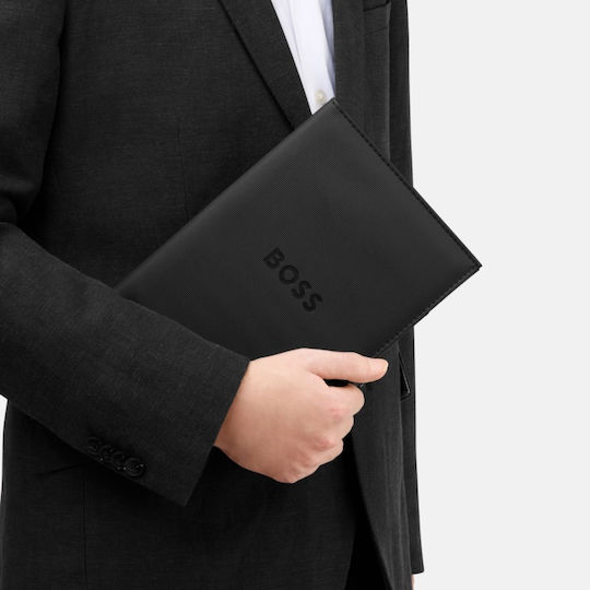 Hugo Boss Ντοσιε Συνeδριων A5 Rive Folder Μαυρo