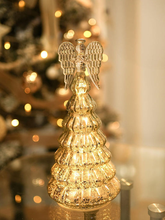 Christmas Decorative Illuminated Glass Tree Battery Silver