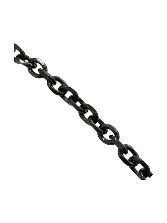 Kalliopi Silver Necklace Double from Steel Black with Diamond