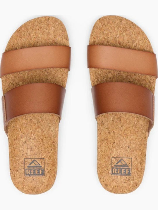 Cushion Flache Sandalen für Damen in Tabac Braun Farbe