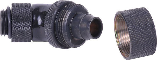Alphacool Alphacool HF Connection 45 Degrees G1/4 Inch Ag 16/10mm Rotatable Black