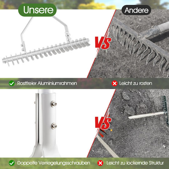 Costway NP12138 Gartenrechen Bogenharke mit Stiel