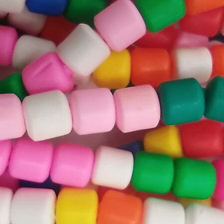 Fimo Tubes Multicolour 6mm Series 62pcs 12-19