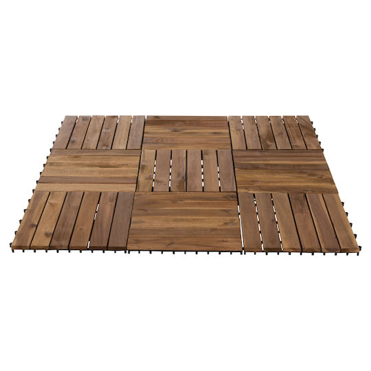 HomeMarkt Wood Garden Decking Board 30x30cm 10pcs