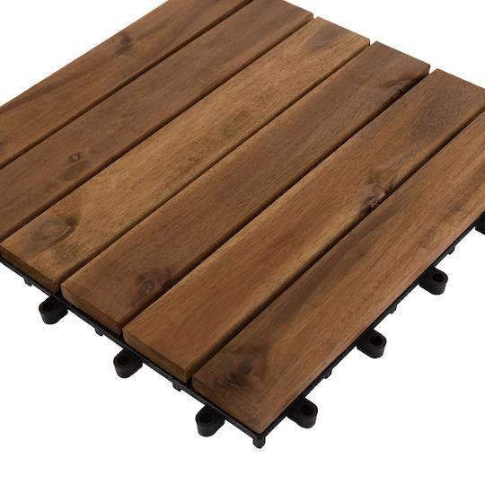 HomeMarkt Wood Garden Decking Board 30x30cm 10pcs