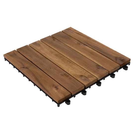 HomeMarkt Wood Garden Decking Board 30x30cm 10pcs
