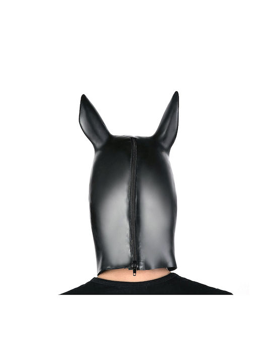 Latex Maske Pferdehaube Schwarze