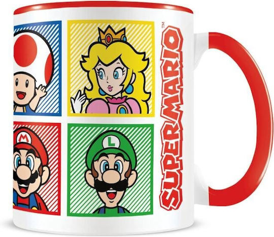 Super Mario 4 Colors Gift Set Plastic Mug and Magnet V2