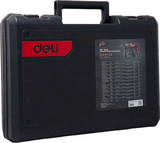 Deli Κρουστικό Σκαπτικό Πιστολέτο Μπαταρίας Brushless 20V 2x4Ah με Υποδοχή SDS Plus DE-DC20-2D4
