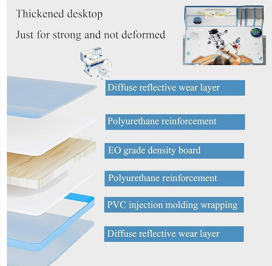 Παιδικό Γραφείο Ροζ 70x45x62cm Παιδικό Γραφείο Ροζ 70x45x62cm