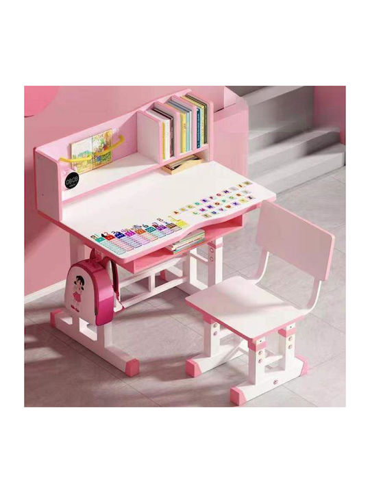 Kids Desk made of Melamine Pink 70x45x75cm