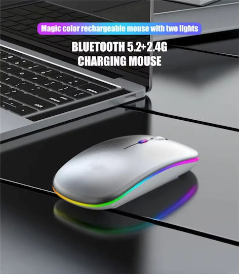 Ασύρματο RGB Gaming Ποντίκι Γκρι